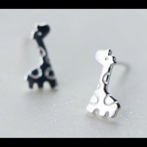 Giraffe Earrings - Sterling Silver 925 Studs